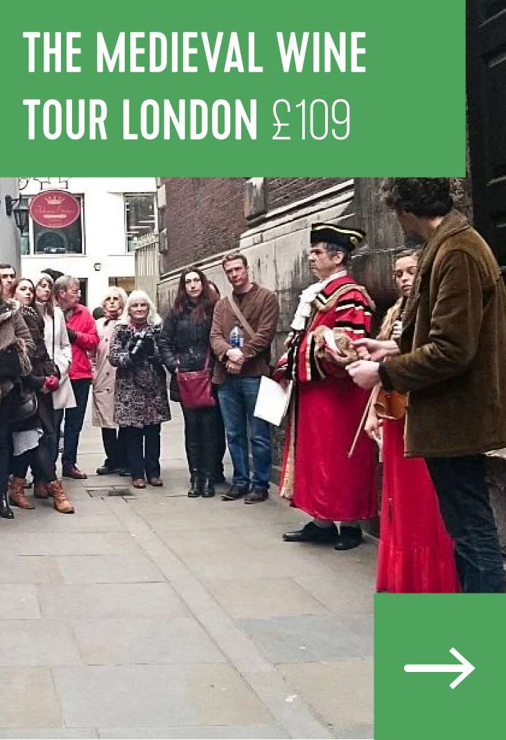 The Medieval Wine Tour London £109